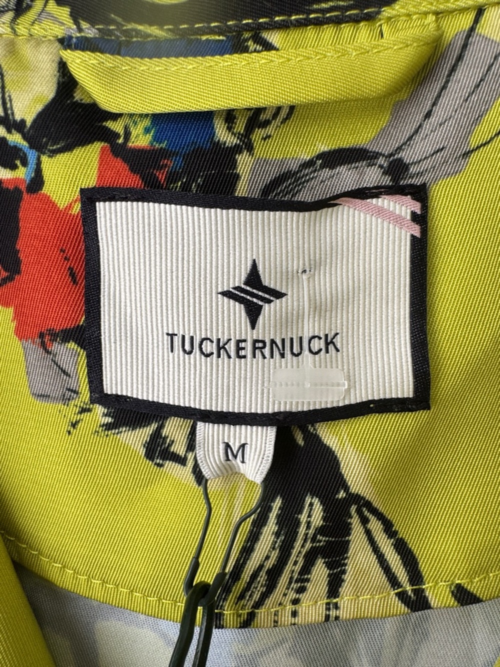 Tuckernuck Lime Floral Pleated Long-Sleeve Shirtdress - Picture 7 of 10